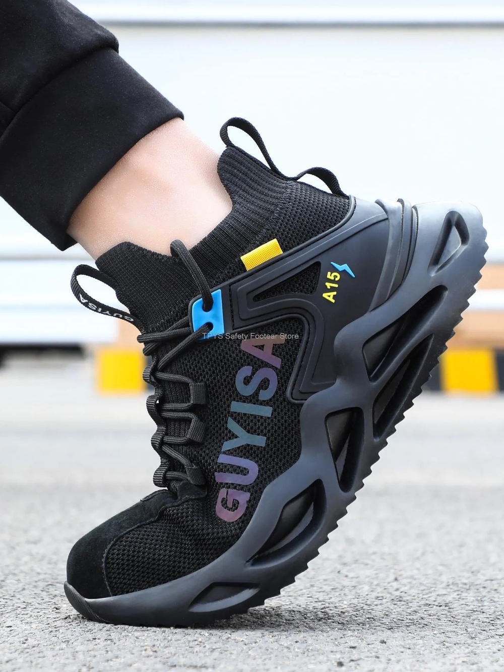 New Guyisa Steel Toe Anti-Smash Safety Work Constuction Sneakers Size 10
